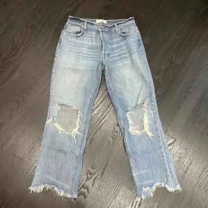 Free People cropped distressed jeans 28